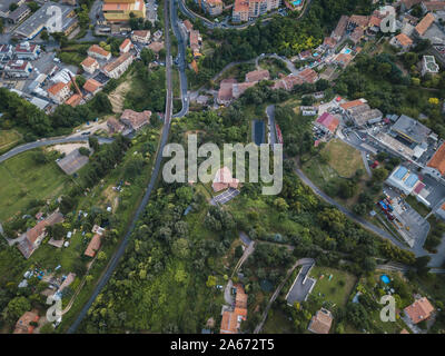 Aerial view of the small town Grasse in the  South of France Stock Photo