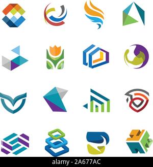 creative modern logo vector collection Stock Vector
