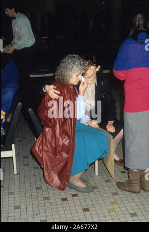 Survivors of Zeebrugge ferry disaster which killed 193 passengerswhen the MS Herald of Free Enterprise capsized on March 6th 1987. Stock Photo