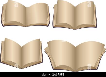 Open book clipart, vintage stationery illustration vector Stock Vector  Image & Art - Alamy