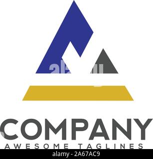 triangle check colorful logo, Symbol of correct, check, approved Vector illustration Stock Vector