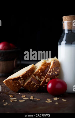 Sweet Bread with Milk and eggs Stock Photo