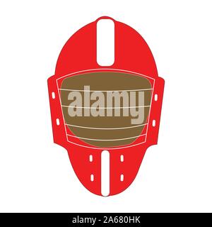 Dark red and brown umpire mask on white Stock Vector