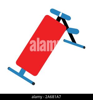 Red and blue manual air pump on white Stock Vector