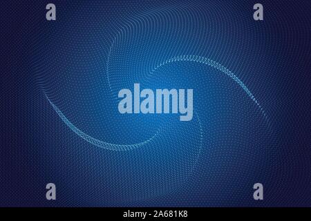 Futuristic Blue halftone abstract. Technology Vector background. Stock Vector