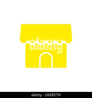 Merchant store, vector icon illustration in line outline style. eps 10 Stock Vector
