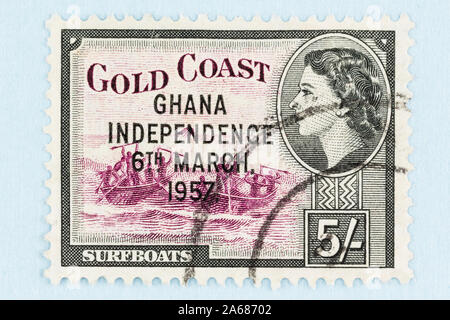old Gold Coast Ghana postage stamp Stock Photo - Alamy