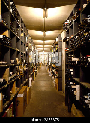 Wine cellar at venerable Antoine's Restaurant in New Orleans, Louisiana Stock Photo