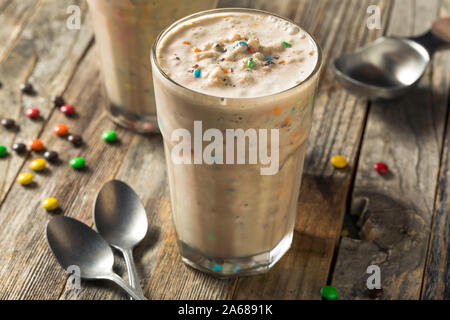 Homemade Chocolate Candy Milk Shake Mixer Ready to Drink Stock Photo