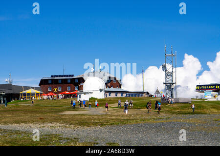 On the Gerlitzen Mountain, in Carinthia, Austria, above the Ossiacher Lake, summit station, Stock Photo