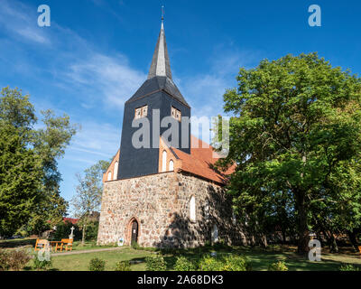 Church Vipperow, village located at lake Mueritz, Mueritz National Park, Mecklenburg-Vorpommern, Germany Stock Photo