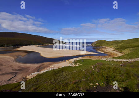 General view of Achininver Beach near Talmine / Melness on the A'Mhoine Peninsula on the north coast of Sutherland Scotland UK Stock Photo