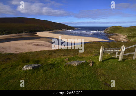 General view of Achininver Beach near Talmine / Melness on the A'Mhoine Peninsula on the north coast of Sutherland Scotland UK Stock Photo