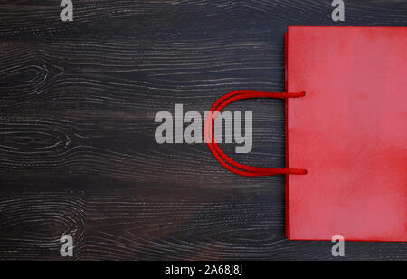 Black Friday sale shopping banner. Mockup of special day, empty black board for logo and text. Isolated black wood texture background Stock Photo