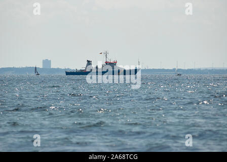 German Costguard (Küstenwache) sailing in the Bay of Neustadt, Baltic Sea, Germany Stock Photo