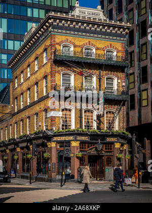 The Albert. Grade II listed Victorian pub located at 52 Victoria Street in Victoria, London. Built in 1862 by the Artillery Brewery.