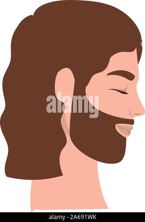 saint joseph manger character icon Stock Vector