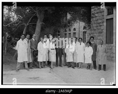 Zionist activities in Palestine. Members of the Hebrew University staff. Stock Photo