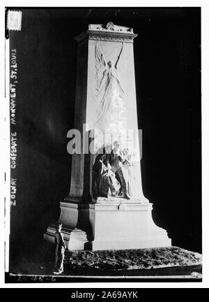 Zolnay Confederate Monument - St. Louis. The Ladies’ Confederate Monument Association commissioned famous sculptor George Julian Zolnay to create it at a cost of $23,000, raised over the course of 15 years, and expressly refrained from including a Confederate flag or any military weapons. It was moved from St. Louis in 2017 to be relocated. Stock Photo