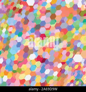 Abstract background with colorful hex polygons Stock Vector