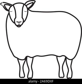 cute sheep manger animal character Stock Vector Image & Art - Alamy