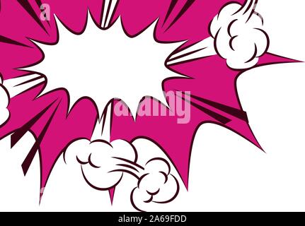 expresion splash pop art style Stock Vector