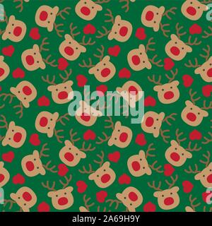 Colourful Festive Christmas Holiday seamless pattern background in vector - Suitable for Packaging, web design, graphics, fashion textiles, wallpaper Stock Vector