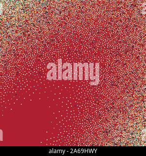 Flat colored ornament with retro halftone dots Stock Vector