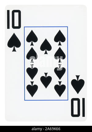 Playing card, ten of spades Stock Photo - Alamy