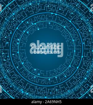 Futuristic Background, Digital Template, Techno Pattern - Illustration Vector Stock Vector