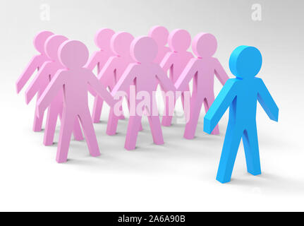 Group of people concept, 3d rendering. Stock Photo