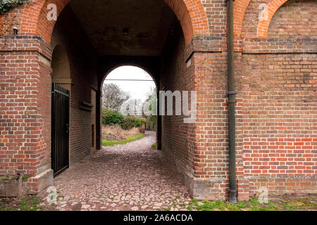 London, UK - March 17 2018: The Stable Block in Cranford Park. This is the most complete part of the remaining buildings of Cranford House. Stock Photo