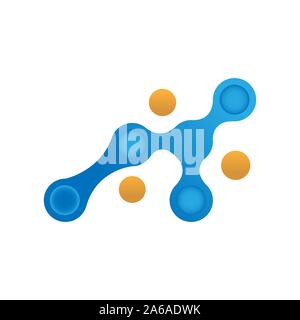 Vector technology logo design template for business. Digital connection logo design template. Innovation sign Stock Vector