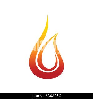 Heat Flame Fire Swoosh Brush Vector Symbol Graphic Logo Design Template Stock Vector