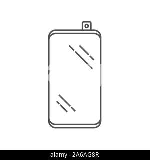 Mobile phone photography camera line icon. Outline vector sign, linear style pictogram isolated on white. Smartphone camera symbol, logo illustration Stock Vector