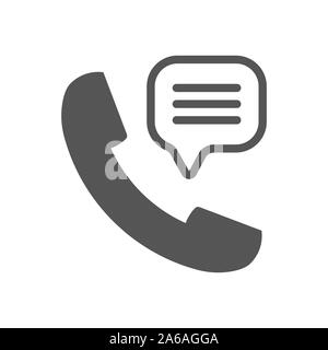 Phone Call vector icon. Style is flat symbol, dark gray color, white background. Stock Vector
