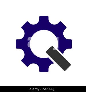 Letter Q in the form of a gear. Vector illustration on a white background. EPS 10 Stock Vector