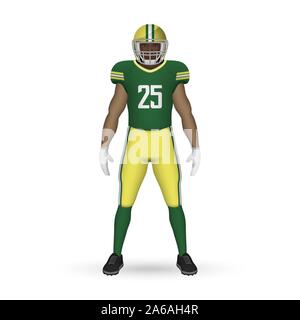 Realistic american football jersey Green Bay Packers, shirt template for  kit. Vector illustration Stock Vector Image & Art - Alamy