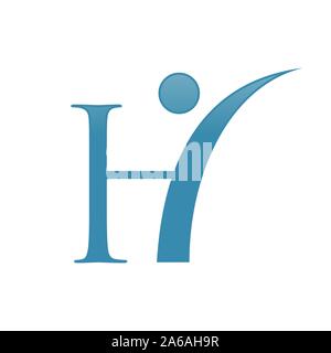 Classy H Initial Letter Abstract Figure Vector Symbol Graphic Logo Design Template Stock Vector