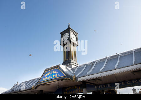 Front of the Brighton palace pier funfair see