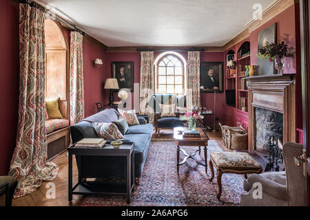 1930S Art Deco Style Fabric In Windows Of Drawing Room In Historic Battel  Hall Stock Photo - Alamy