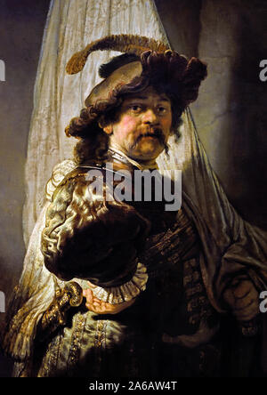 The Standard Bearer 1636 by Rembrandt Harmensz (Harmenszoon) van Rijn  1606–1669 17th Century The Netherlands Dutch Holland, Stock Photo