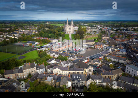 Aerial views of Armagh City, County Armagh, Northern Ireland Stock Photo