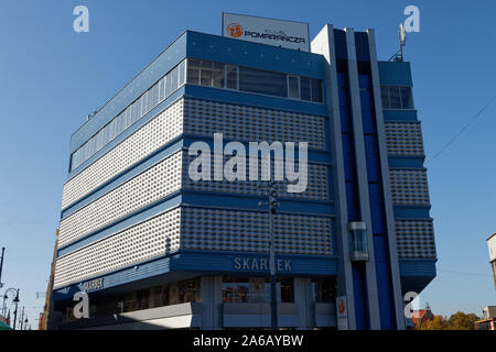 Market square in Katowice with iconic buildings Stock Photo