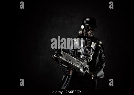 Post apocalyptic cyborg warrior Stock Photo