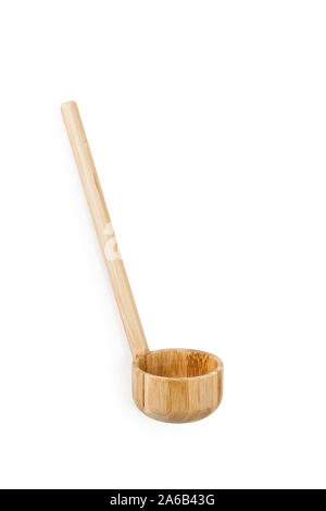 A wooden ladle on a white background Stock Photo