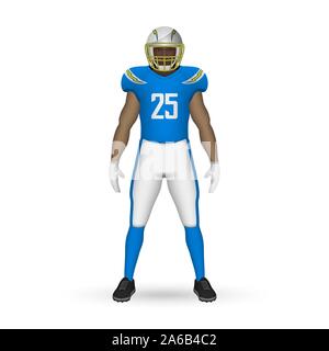 Realistic football away jersey los angeles rams Vector Image