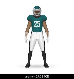 Download Realistic American Football Jersey Philadelphia Eagles Shirt Template For Kit Vector Illustration Stock Vector Image Art Alamy