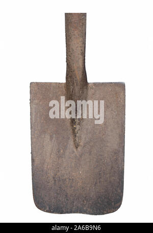 old rusty spade isolated on white background Stock Photo
