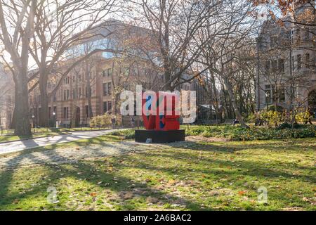 Love statue in Philadelphia University Stock Photo